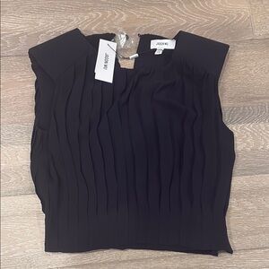 Jason Wu Elegant Black Pleated Blouse